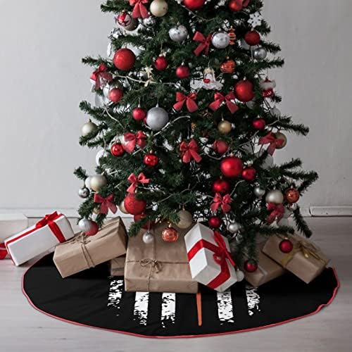 Amerikai Vívó Fekete Zászló karácsonyfa Szoknya Puha karácsonyfa Mat Karácsonyi Dísz az Ünnepi Buli Itthon 30x30