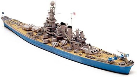 CSYANXING Papír 1/400 Skála Szimuláció USS Észak-Karolina BB-55 Hajó Modell Katonai Hadihajó Modell Kézzel készült DIY Modell (Összeszerelt