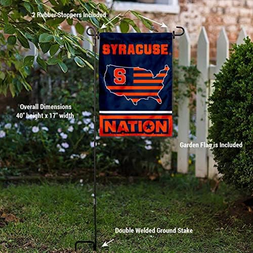 Syracuse Kert Zászló USA Ország Stars and Stripes az AMERIKAI Lobogó Álljon Rúd Tartóját Készlet