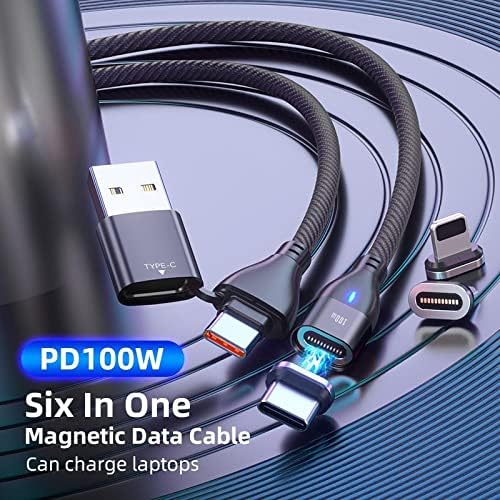 BoxWave Kábel Kompatibilis vivo V23 (Kábel által BoxWave) - MagnetoSnap PD AllCharge Kábel (100W), Mágnes PD 100W Töltés USB Kábel