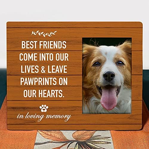 Muktoujaumai Pet Emlékmű Képkeret Ajándékokat, a Legjobb Barátom, Hagyd Pawprints A Szív, a Szimpátia Gyász Ajándékok Elvesztése,