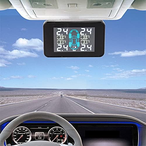 XWWDP TPMS Autó, abroncsnyomás-Ellenőrző Rendszer, Napenergia-Digitális LCD Kijelző Automatikus Biztonsági Riasztó Rendszer abroncsnyomás-4