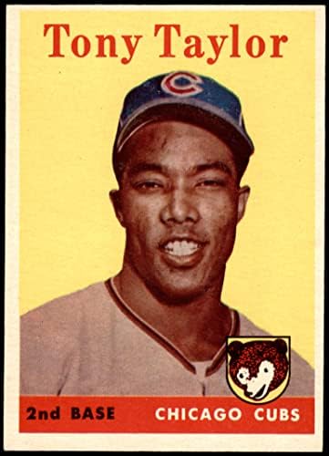 1958 Topps 411 Tony Taylor Chicago Cubs (Baseball Kártya) EX/MT Cubs