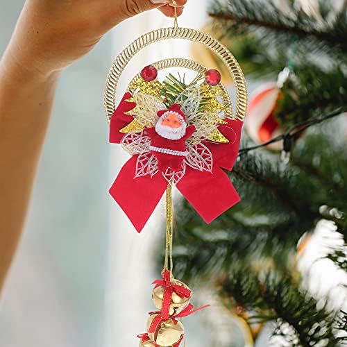 TOYANDONA 2db karácsonyfa Lógó Csengő Karácsonyi Mikulás Bell Medál Dekoratív Ünnepi Harang Kézművesség Ajtó Koszorú Ablak Koszorú