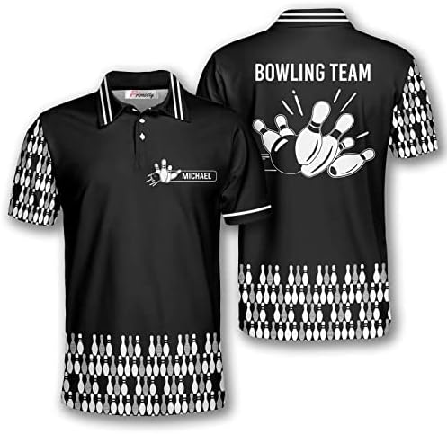 PRIMESTY Egyéni Bowling Ingek Férfiak számára, Személyre szabott Bowling Csapat Nevét, a Csapat Neve, Egyéni Bowling Póló