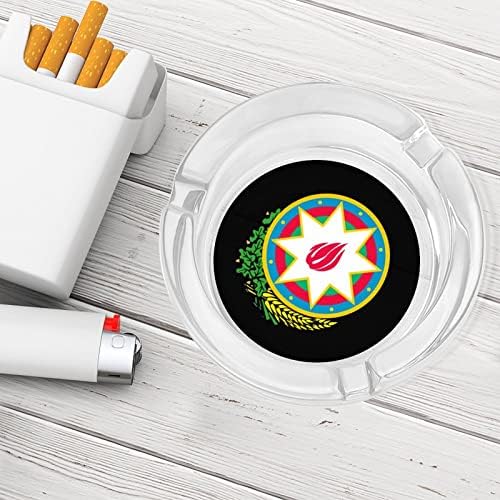 Címer Azerbajdzsán Üveg Hamutartót Cigaretta, Szivar, Klasszikus Kerek Tiszta Kristály Hamutartó