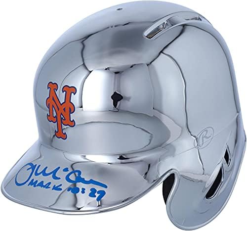 James McCann New York Mets Dedikált Chrome Mini Szemrebbenés Sisak - Dedikált MLB Sisak