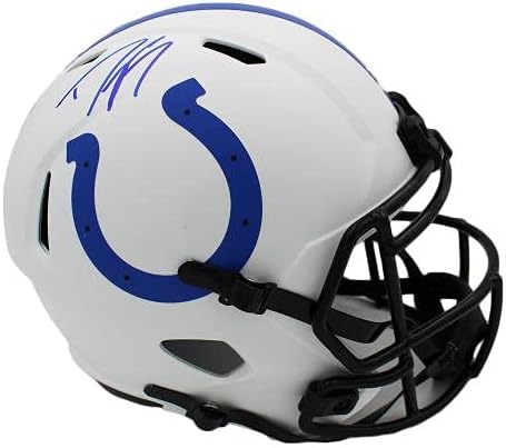 Dwight Freeney Aláírt Indianapolis Colts Sebesség Teljes Méret Hold NFL Sisak - Dedikált NFL Sisak