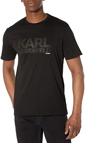 Karl Lagerfeld Párizs Férfi Legénység Nyak Rövid Ujjú Szilárd T-Shirt