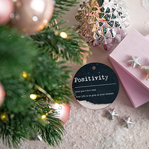 Pozitivitás Meghatározása Karácsonyi Kerámia Dísz Mondások Betűkkel Kerámia Karácsonyi Ajándék 3 inch, Két Oldalra Nyomtatott
