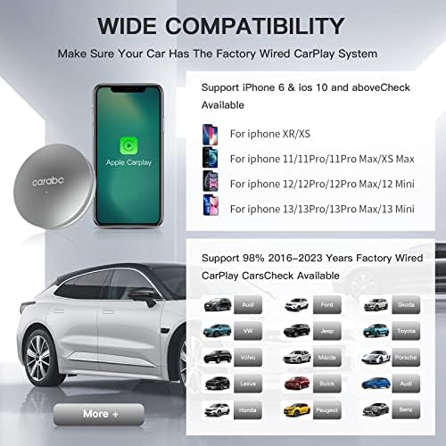 CARabc Vezeték nélküli CarPlay Adapter Apple Vezeték nélküli CarPlay Dongle Vezetékes CarPlay Átalakítani Autók Vezeték nélküli