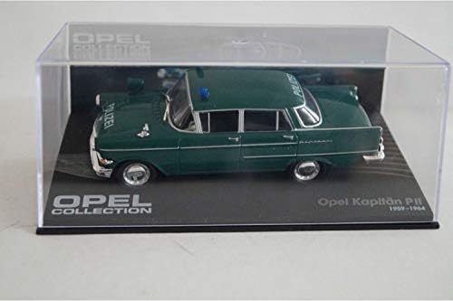 Opel Kapitän PII Polizei Zöld 1959-Es Év - 4 ajtós Szedán - 1/43 Méretarányú Gyűjthető Modell Jármű - Opel Gyűjtemény 95