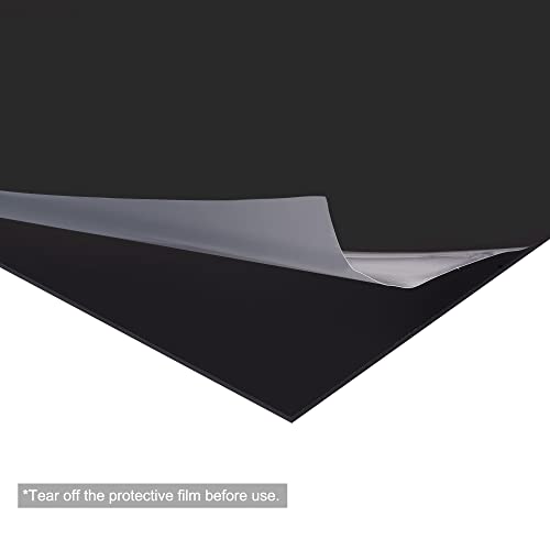MECCANIXITY Fekete ABS Műanyag Lap 10x8x0.02inch Épület Modell, DIY Kézműves, Panel Csomag 8