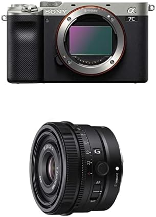 Sony Alpha 7C Full-Frame tükör nélküli Fényképezőgép - Ezüst (ILCE7C/S) a Sony FE 24mm F2.8 G Full-Frame Ultra-Kompakt G Lencse