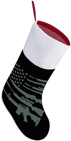 Fegyvert USA Zászló Fekete Karácsonyi Harisnya Lóg Zokni Nyomtatás karácsonyfa Kandalló Dekoráció