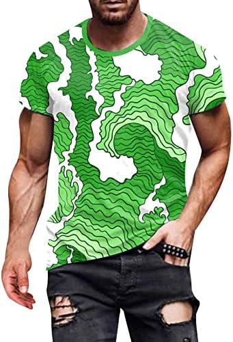 ZDFER Szent Patrik Nap Mens T-Shirt Soilder Rövid Ujjú Zöld Graphic Tee Maximum Gnómok Nyomtatás Sport Muscle Fit Tshirt