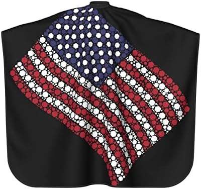 Borbély Cape Professzionális Fodrász Szalon Pelerinek, Hullámzó USA Zászló Stylization a Töltött Hatszög Nagy Borbély Köpeny Stóla, a Rugalmas