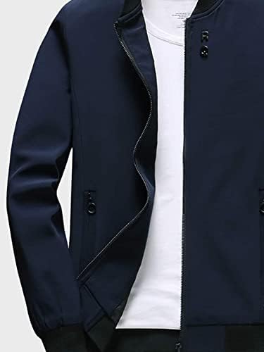 Kabátok Férfi - Férfi Zip Fel Bomber Dzseki (Szín : Navy Kék, Méret : X-Large)