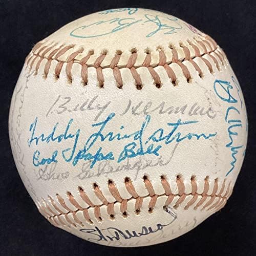 1977-ben beiktatták a hírességek Csarnokába Aláírt Baseball Edd Roush Johnson +28 Autos HOF SZÖVETSÉG - Dedikált Baseball