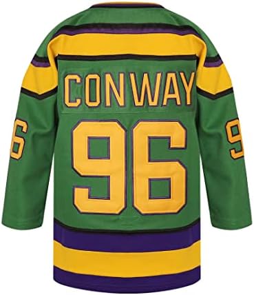 Ifjúsági Mighty Ducks Jégkorong Mez 96 Charlie Conway Tribute Hímzés Gyerekek Jégkorong Mez