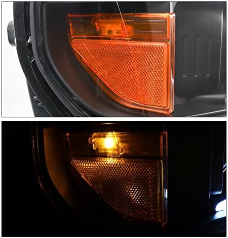 ZMAUTOPARTS LED Cső Szekvenciális Vetítő Fényszórók Fekete +6.25 Fehér DRL Kompatibilis 2019-20 Chevy Silverado 1500