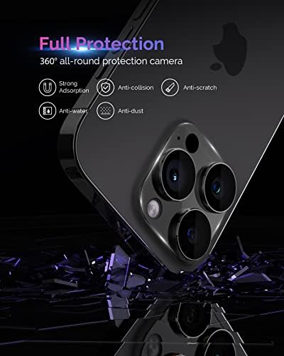 Actgan iPhone 14 Pro iPhone 14 Pro Max Kamera Lencséjét Védő Alumínium Ötvözet, Plusz Akril + 9H Edzett Üveg Kamera Képernyő Védő Teljes