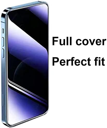 BWEDXEZ 2 Csomag Anti-Kék Adatvédelmi Edzett Üveg Ruha iPhone 14 / iPhone 13 / iPhone 13 Pro Anti-Spy képernyővédő fólia Anti-Kukkoló