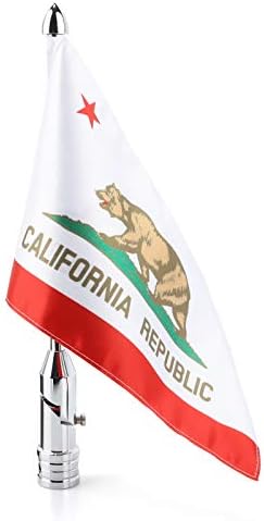 GUAIMI Motorkerékpár Összecsukható Zászló Tartók Állítható Zászló Rudat a Kaliforniai Állami Zászló