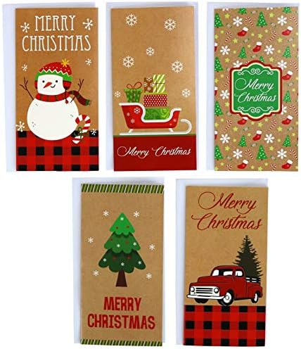 Iconikal Kraft Karácsonyi Ajándék Kártya/Pénz Birtokosai, valamint Borítékok, 30-Szám
