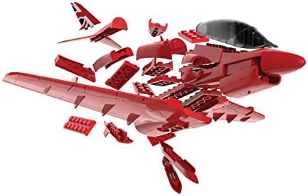Airfix Quickbuild RAF Piros Nyilak Sólyom állnak Össze, Műanyag Modell Kit J6018, Piros-Fekete, 10 x 6 x 2 cm