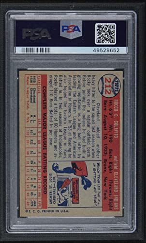 1957 Topps 212 Rocky Colavito Cleveland indians (Baseball Kártya) PSA a PSA 6.00 Indiánok