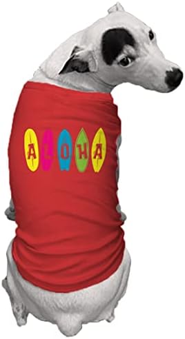 Aloha Szörfdeszkák - Kutya Póló (Vörös, 3X-Nagy)