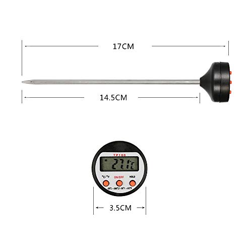 SDFGH LCD Mini Hordozható Hőmérő Szonda -50°C-300°C GRILL Hús Élelmiszer, Főzési Hőmérséklet Teszter °C / °F Data Hold Funkció