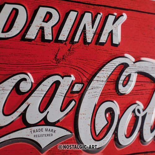 Nosztalgikus-Art Coca-Cola-Finom Frissítő, Kék, Metál, Színes, Adóazonosító Jele, 30 x 40 cm