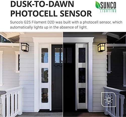 Sunco G25 LED Tiszta Globe Izzók LED 40W=3.5 W, Alkonyat Hajnal Edison izzólámpák Kültéri String Fények, 2700K Puha, Fehér, 350 LM, E26 Közepes