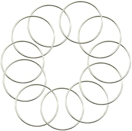 10 Db 3 Inch Ezüst Fém Gyűrűk Virágos Koszorú Karika Makramé Gyűrű Haza Esküvői Jármű