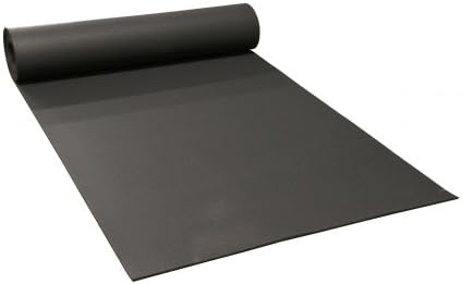 Gumi-Cal Gumi Padlóburkolat Rolls - 6mm x 4ft Széles x 10ft Hosszú Roll - Fekete gumiszőnyeg