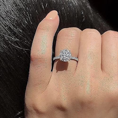 Gyűrűk Csomag Nőknek Ajándék Gyűrű, Ékszerek, Alufelni Ujján jegygyűrűt 5-11 Méret Strasszos Női Gyűrű (Rose Gold, 11)
