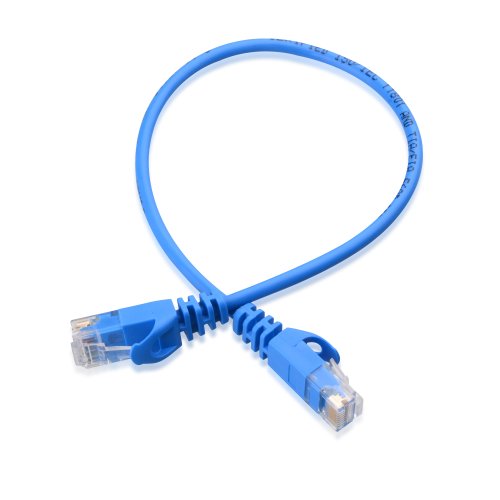 Kábel Számít, 10Gbps 5-Pack Snagless Rövid Cat6 Ultra Vékony Ethernet Kábel 1 ft (Vékony Cat6 Kábel) Kék
