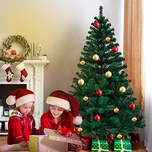 Karácsonyfa Karácsonyi Fenyőfa,5ft Prémium Lucfenyő Mesterséges Ünnep karácsonyfa Tökéletes Fedett, valamint Szabadtéri Ünnepi