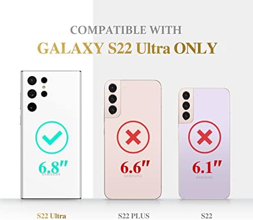 GVIEWIN Márvány Bundle - Kompatibilis Samsung Galaxy S22 Ultra Esetben + Telefon Gyűrűt Tartó (Drift Homok/Barna)