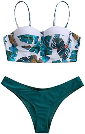 SmallYin Női Fürdőruha Virágos Strandcuccot Két Darab Bikini Push-Up Bikini Női Szexi biqui Kék