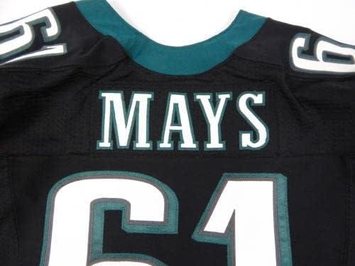 2014 Philadelphia Eagles Frank Mays 61 Játék Kibocsátott Fekete Jersey 46 DP29136 - Aláíratlan NFL Játék Használt Mezek
