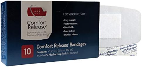 Comfort Kiadás® 1 x 3 (Doboz 100) Érzékeny Bőr Kötés a sebkezelés & elsősegély a Fájdalommentes Eltávolítása (Ha Használni, mint Irányított)