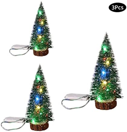 Mini karácsonyfa Mesterséges Asztali DIY Karácsonyi Díszek Led String Fények Haza 3pcs