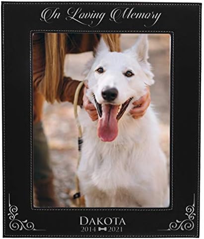 Egyéni, Személyre szabott Kutya Elvesztése Emlékmű Pet Emlékezés Képkeret (Fekete-Ezüst)