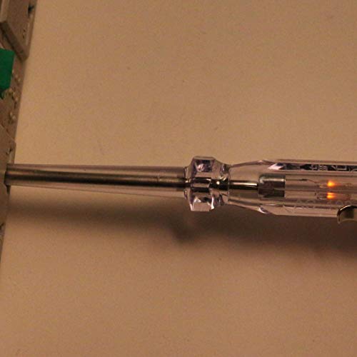uxcell Feszültség Teszter AC 100-500V a 3 mm Lapos Csavarhúzó a Klip Áramköri Teszt, Tiszta, Csomag 10