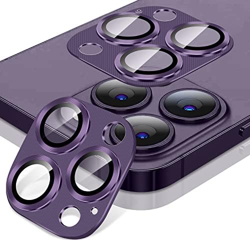 [2 Csomag] Kamera Lencséjét Védő Kompatibilis az iPhone 13/iPhone 14 Edzett Üveg Ultra Tiszta Világosság Vissza Lencse Film Buborék