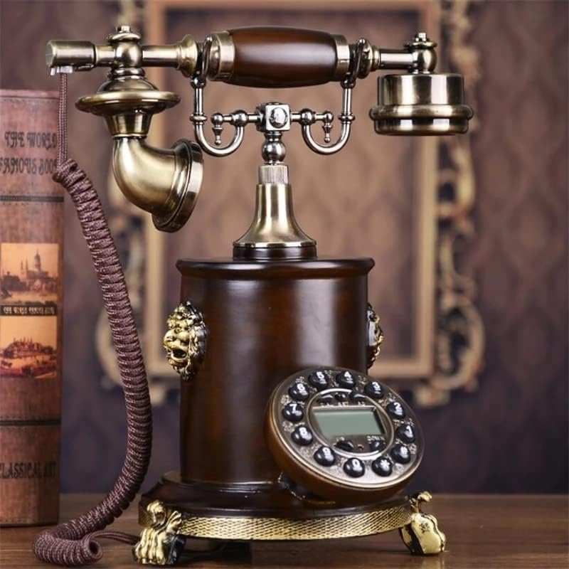 DHTDVD Antik Vezetékes Telefon Retro Kreatív Lelkipásztori Vezetékes Telefon Kék Háttérvilágítás+Kihangosító+Hívófél-AZONOSÍTÓ