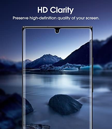 amFilm Rugalmas Bőr képernyővédő fólia Samsung Galaxy S22 Ultra 5G 6.8 inch, Ujjlenyomat-AZONOSÍTÓ Kompatibilis, HD Világos, TPU Film Teljes